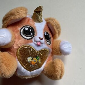 Plush Unicorn Rainbow Corn - Gold and White